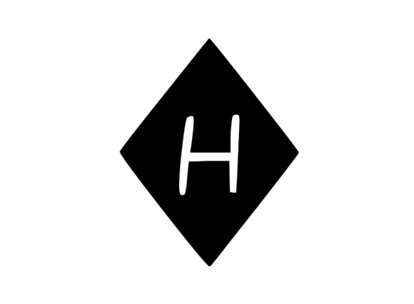 Diamond Shape with Playful Mono H
